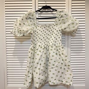 Hill House White and Green Floral Mini Dress - 2024 Collector’s Edition